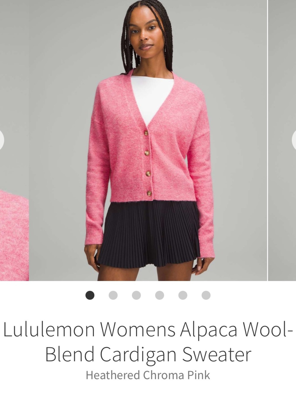 Lululemon Pink Button Cardigan - Picture 5 of 5